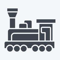 Icon Engine. related to Train Station symbol. glyph style. simple design illustration vector