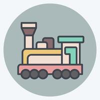 Icon Engine. related to Train Station symbol. color mate style. simple design illustration vector