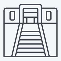 Icon Tunnel. related to Train Station symbol. line style. simple design illustration vector