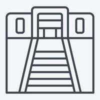 Icon Tunnel. related to Train Station symbol. line style. simple design illustration vector