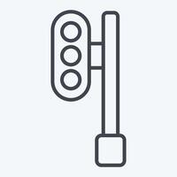 Icon Train Traffic. related to Train Station symbol. line style. simple design illustration vector