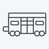 Icon Train Coach. related to Train Station symbol. line style. simple design illustration vector