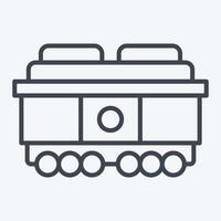 Icon Freight Car. related to Train Station symbol. line style. simple design illustration vector