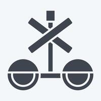 icono tren detener signo. relacionado a tren estación símbolo. glifo estilo. sencillo diseño ilustración vector