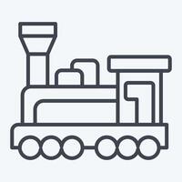 Icon Engine. related to Train Station symbol. line style. simple design illustration vector