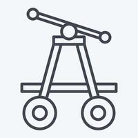 Icon Pump Trolley. related to Train Station symbol. line style. simple design illustration vector