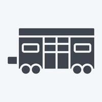 Icon Train Coach. related to Train Station symbol. glyph style. simple design illustration vector