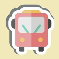 Sticker Public Transport. related to Smart City symbol. simple design illustration vector