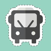 Sticker line cut Public Transport. related to Smart City symbol. simple design illustration vector