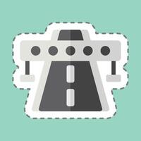 Sticker line cut Highway. related to Smart City symbol. simple design illustration vector