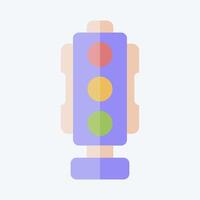 Icon Traffic Signal. related to Smart City symbol. flat style. simple design illustration vector