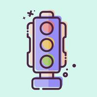 Icon Traffic Signal. related to Smart City symbol. MBE style. simple design illustration vector