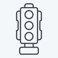 Icon Traffic Signal. related to Smart City symbol. line style. simple design illustration vector