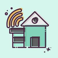 Icon Smart House. related to Smart City symbol. MBE style. simple design illustration vector