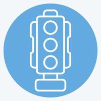 Icon Traffic Signal. related to Smart City symbol. blue eyes style. simple design illustration vector