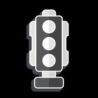 Icon Traffic Signal. related to Smart City symbol. glossy style. simple design illustration vector