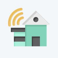 Icon Smart House. related to Smart City symbol. flat style. simple design illustration vector