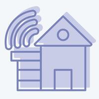 Icon Smart House. related to Smart City symbol. two tone style. simple design illustration vector