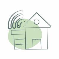 Icon Smart House. related to Smart City symbol. Color Spot Style. simple design illustration vector