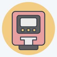 Icon Parking Meter. related to Smart City symbol. color mate style. simple design illustration vector