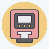 Icon Parking Meter. related to Smart City symbol. color mate style. simple design illustration vector
