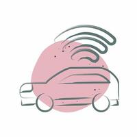 Icon Smart car. related to Smart City symbol. Color Spot Style. simple design illustration vector