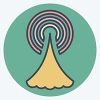 Icon Signal Tower. related to Smart City symbol. color mate style. simple design illustration vector