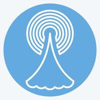 Icon Signal Tower. related to Smart City symbol. blue eyes style. simple design illustration vector
