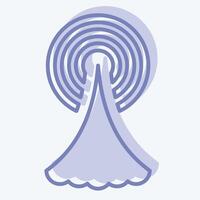Icon Signal Tower. related to Smart City symbol. two tone style. simple design illustration vector