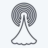 Icon Signal Tower. related to Smart City symbol. line style. simple design illustration vector