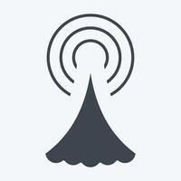 Icon Signal Tower. related to Smart City symbol. glyph style. simple design illustration vector