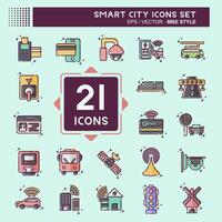 Icon Set Smart City. related to Technology symbol. MBE style. simple design illustration vector