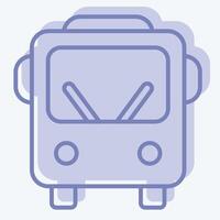 Icon Public Transport. related to Smart City symbol. two tone style. simple design illustration vector