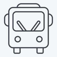 Icon Public Transport. related to Smart City symbol. line style. simple design illustration vector