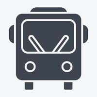 Icon Public Transport. related to Smart City symbol. glyph style. simple design illustration vector