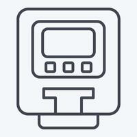 Icon Parking Meter. related to Smart City symbol. line style. simple design illustration vector