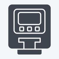 Icon Parking Meter. related to Smart City symbol. glyph style. simple design illustration vector