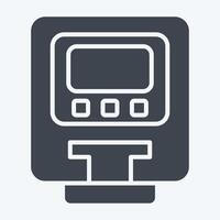 Icon Parking Meter. related to Smart City symbol. glyph style. simple design illustration vector