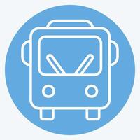 icono público transporte. relacionado a inteligente ciudad símbolo. azul ojos estilo. sencillo diseño ilustración vector