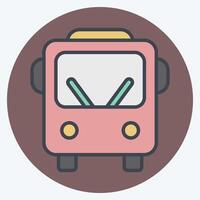 Icon Public Transport. related to Smart City symbol. color mate style. simple design illustration vector