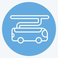Icon Electric Bus. related to Smart City symbol. blue eyes style. simple design illustration vector