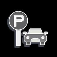 Icon Parking Area. related to Smart City symbol. glossy style. simple design illustration vector