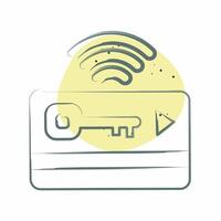 Icon Keycard. related to Smart City symbol. Color Spot Style. simple design illustration vector