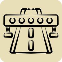 Icon Highway. related to Smart City symbol. hand drawn style. simple design illustration vector