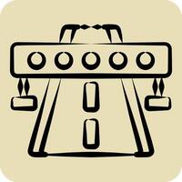 Icon Highway. related to Smart City symbol. hand drawn style. simple design illustration vector