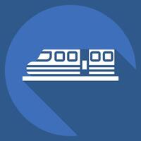 Icon High Speed Train. related to Smart City symbol. long shadow style. simple design illustration vector