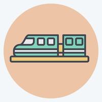 Icon High Speed Train. related to Smart City symbol. color mate style. simple design illustration vector