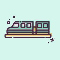 icono alto velocidad tren. relacionado a inteligente ciudad símbolo. mbe estilo. sencillo diseño ilustración vector