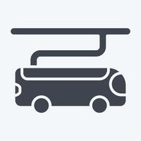 Icon Electric Bus. related to Smart City symbol. glyph style. simple design illustration vector
