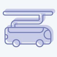 Icon Electric Bus. related to Smart City symbol. two tone style. simple design illustration vector